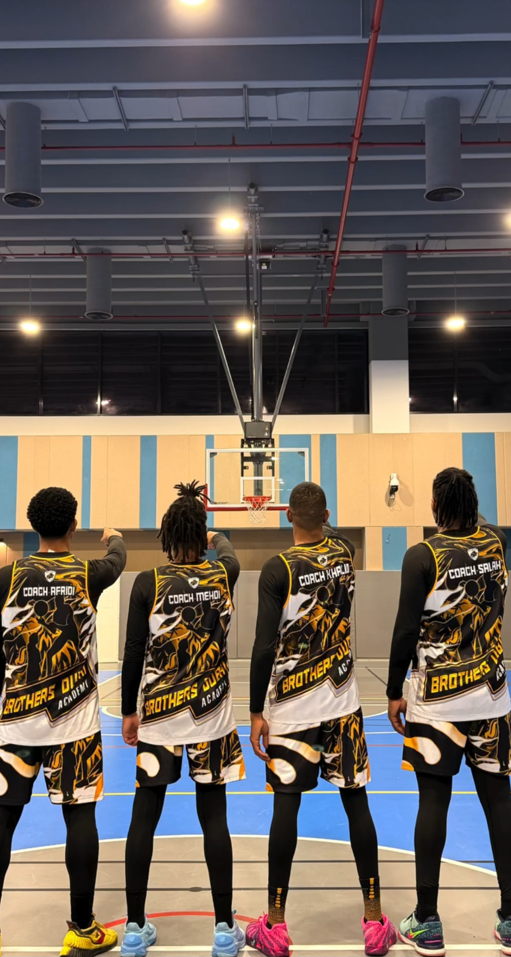 Coaches' jerseys showing names Afridi, Khalid and Salah
